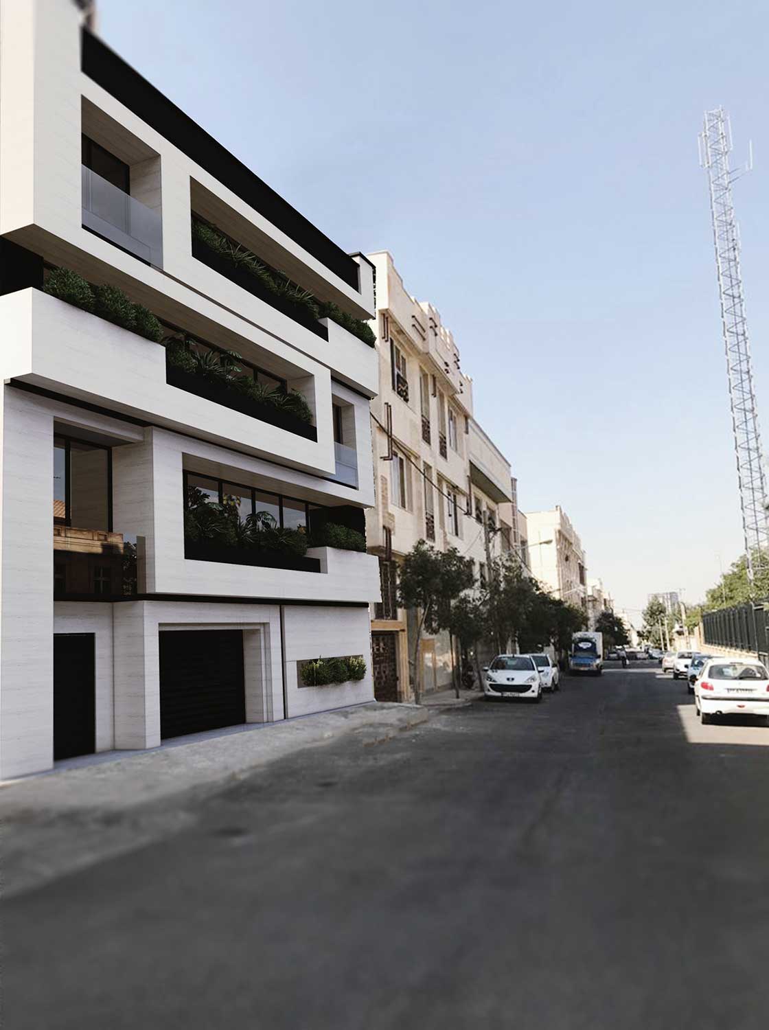 پروژه طراحی نمای ساختمان وطنچی