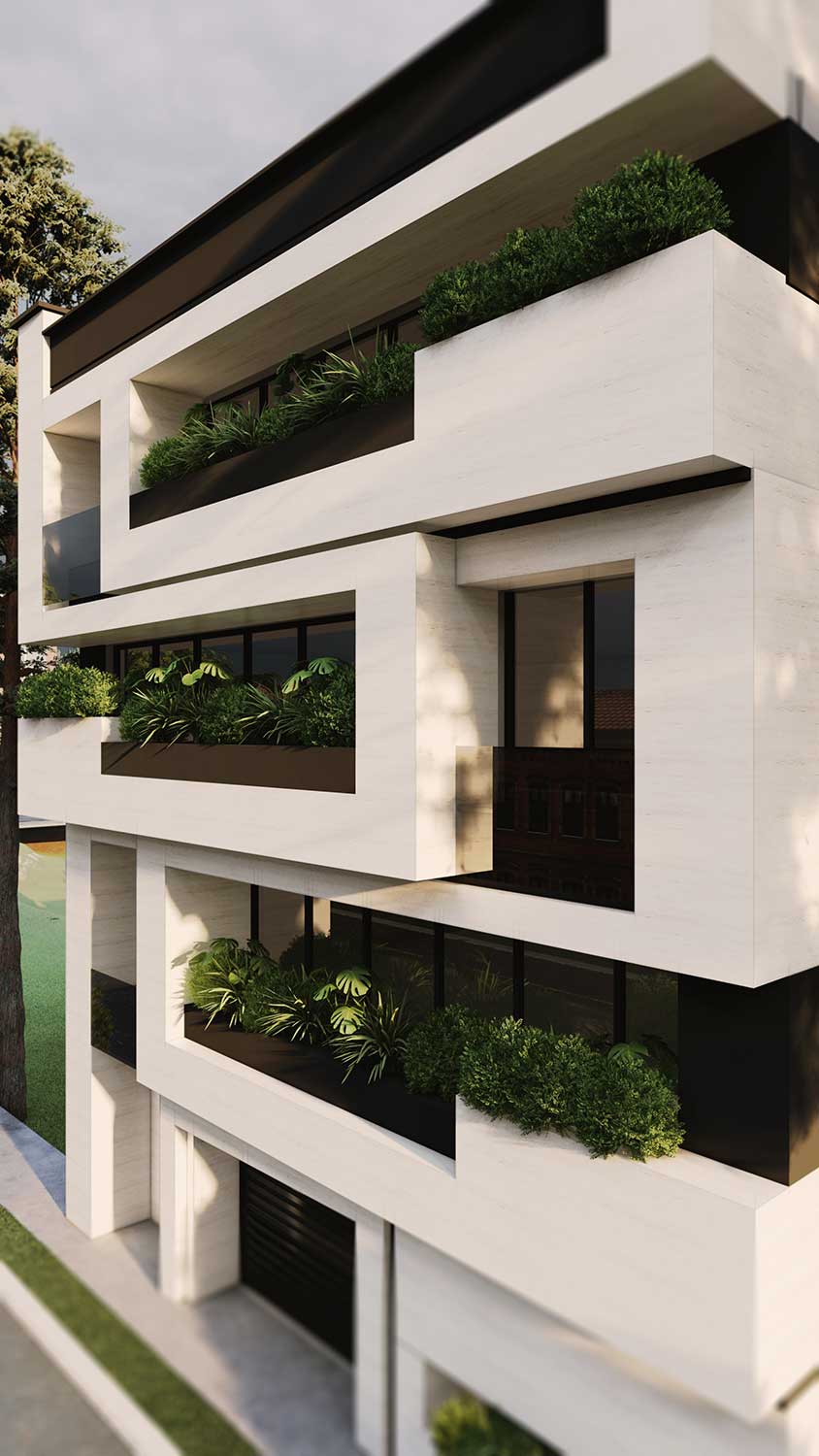 پروژه طراحی نمای ساختمان وطنچی